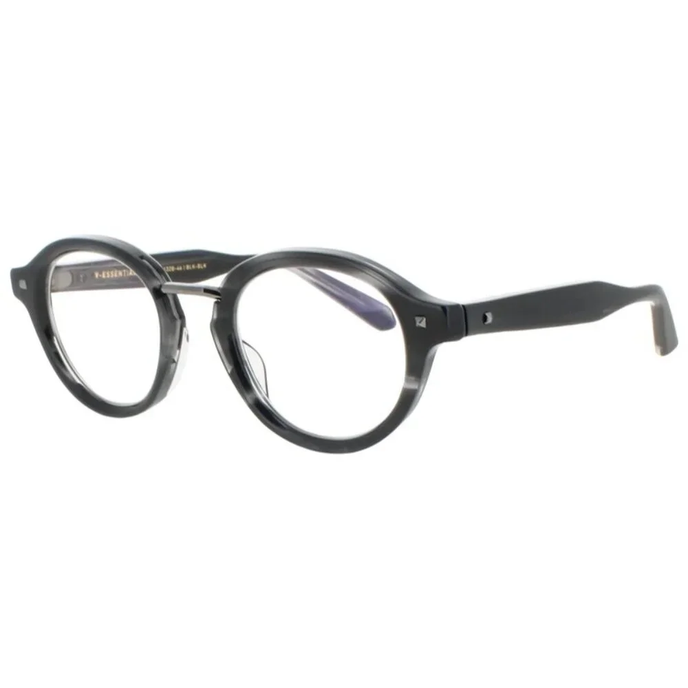 NWT VALENTINO EYEGLASSES ROUND UNISEX BLACK EYEWEAR